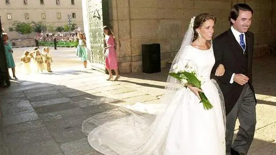 Ana Aznar y su padre el día del enlace Ana Aznar y su padre el día del enlace