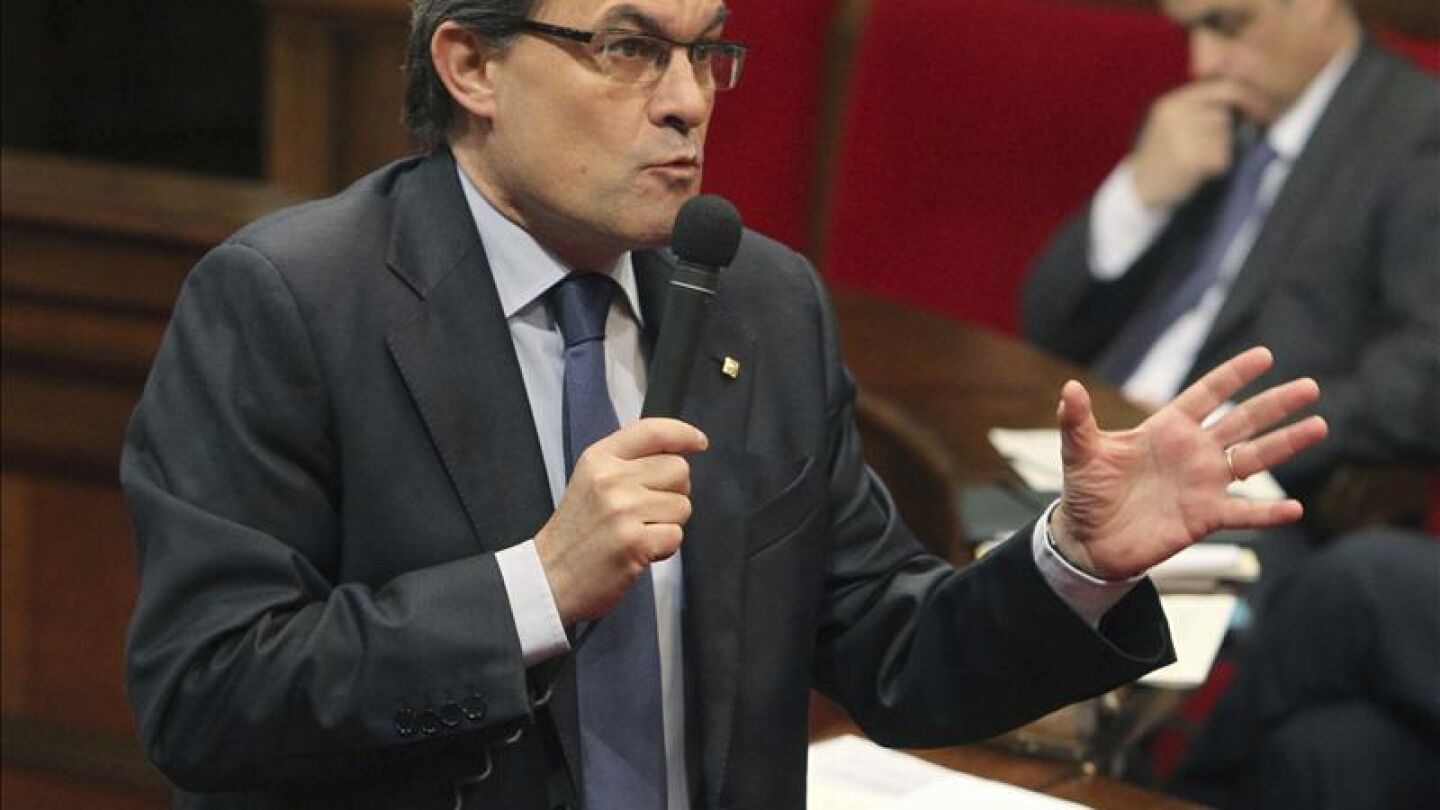 Artur Mas en el parlamento catal&aacute;n
