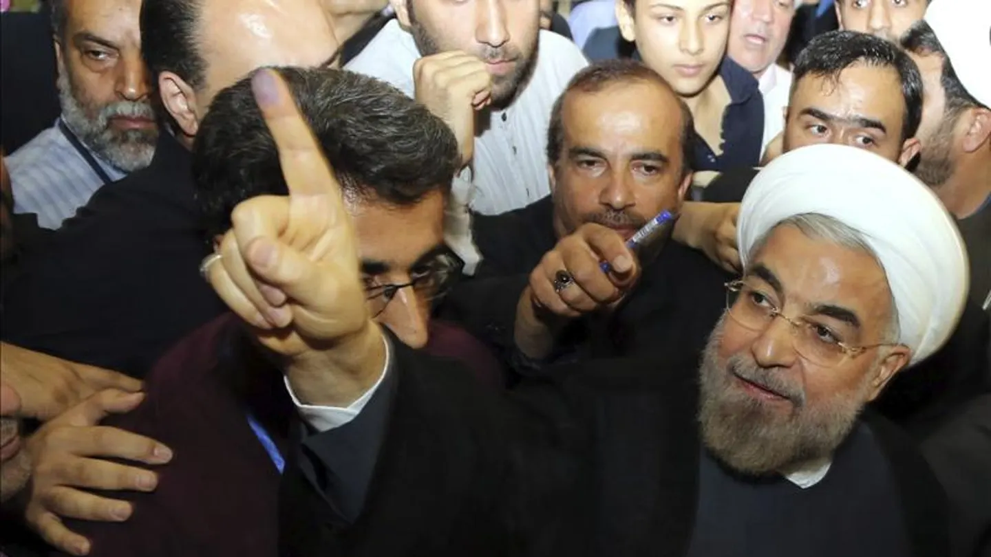 El candidato presidencial Hasan Rohani El candidato presidencial Hasan Rohani
