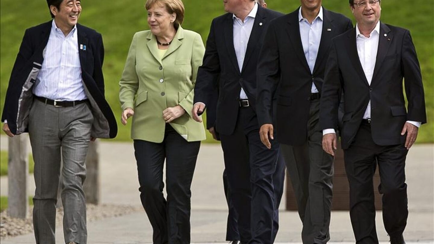 Los l&iacute;deres del G8 