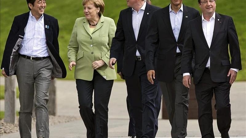 Los l&iacute;deres del G8 