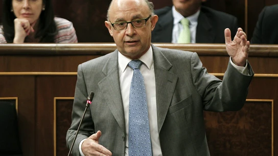 Cristóbal Montoro, en la sesión del control al Gobierno. Cristóbal Montoro, en la sesión del control al Gobierno.