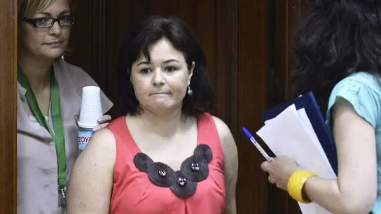 Ruth Ortiz, a su llegada a la sala de vistas Ruth Ortiz, a su llegada a la sala de vistas