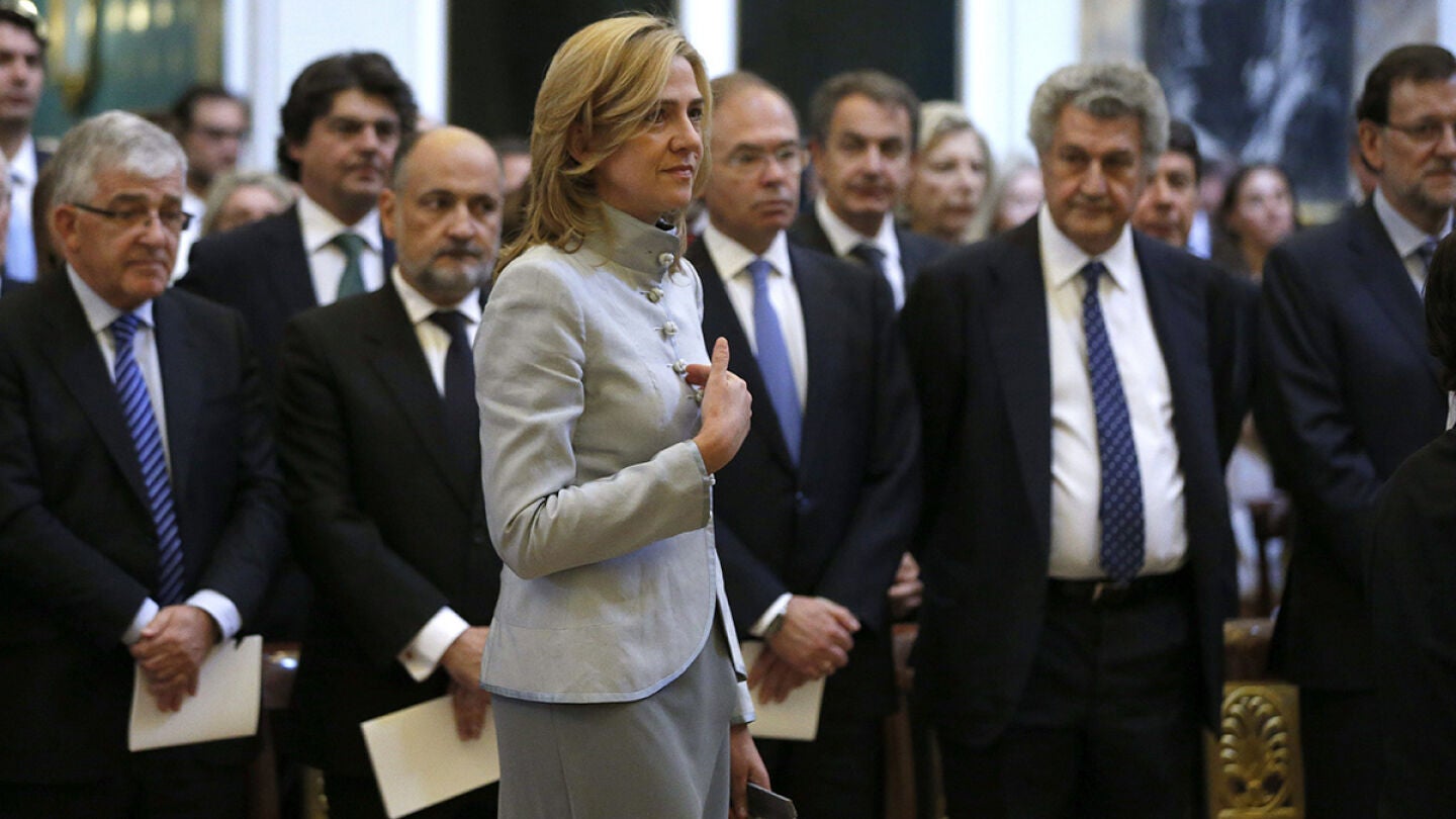 La infanta Cristina, durante el centenario del nacimiento de Don Juan de Borb&oacute;n.