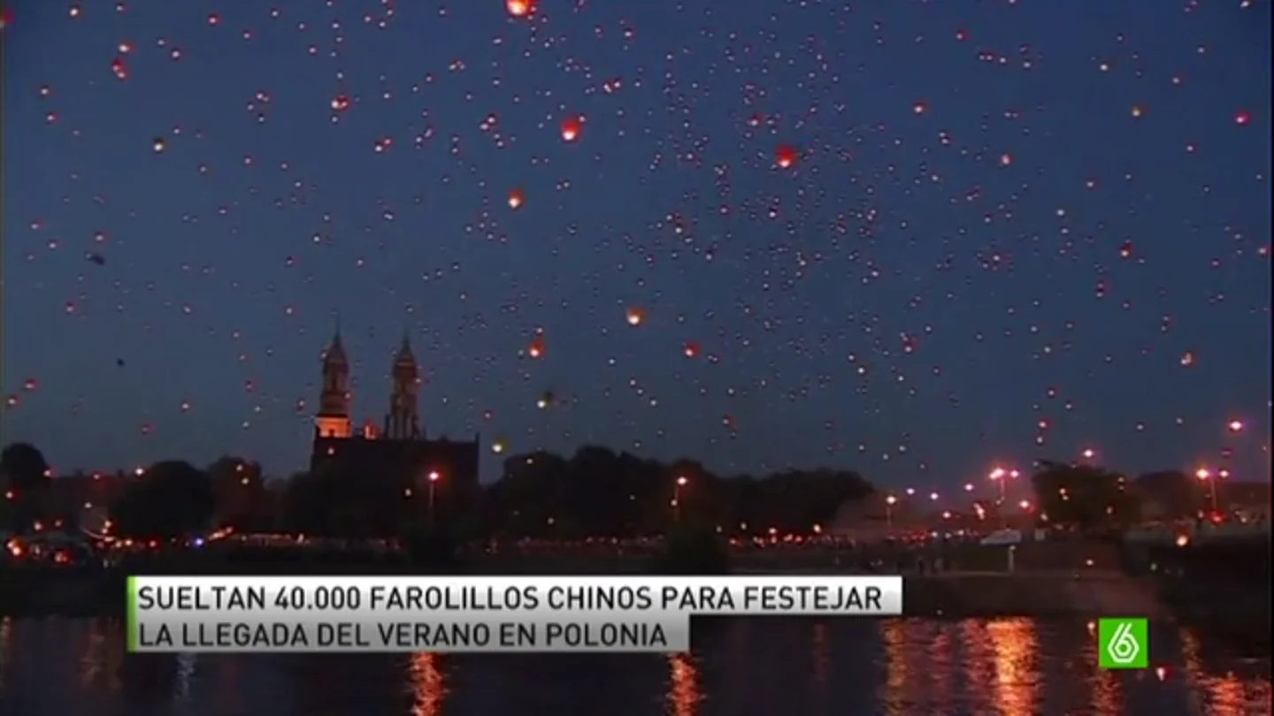 Sueltan 40.000 farolillos chinos en Polonia para festejar la llegada del verano Sueltan 40.000 farolillos chinos en Polonia para festejar la llegada del verano