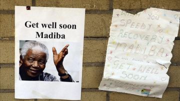 Mensajes de apoyo al expresidente sudafricano Nelson Mandela