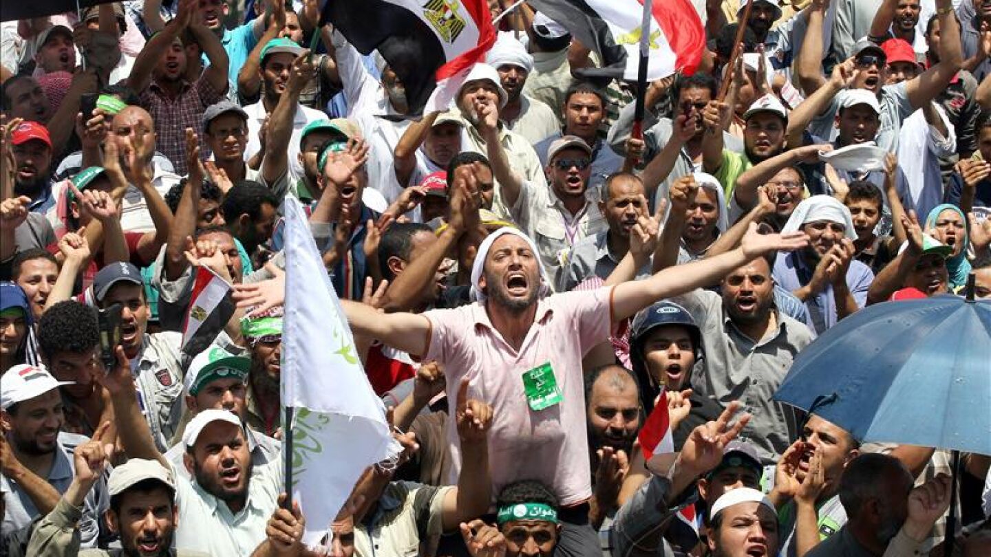 Manifestaciones en El Cairo pidiendo la dimisi&oacute;n de Mursi