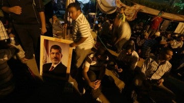 Seguidores de Mohamed Mursi en una de las concentraciones