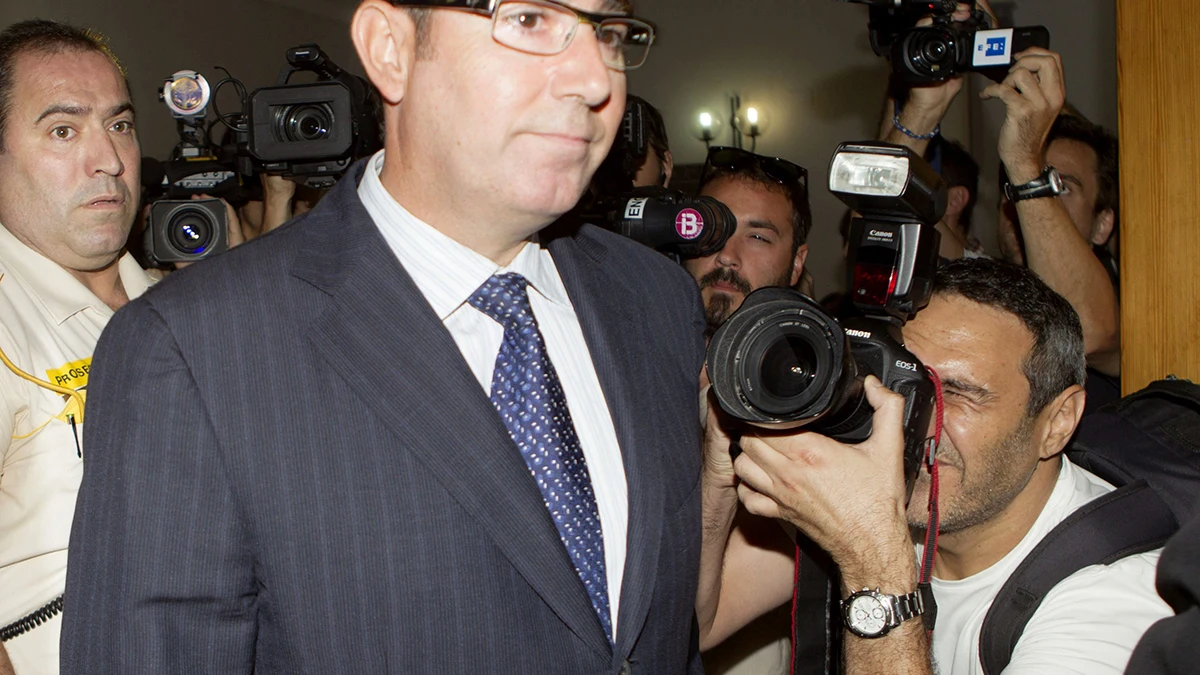 Diego Torres, a su llegada esta ma&ntilde;ana al Juzgado de Instrucci&oacute;n n&uacute;mero 3 de Palma. 