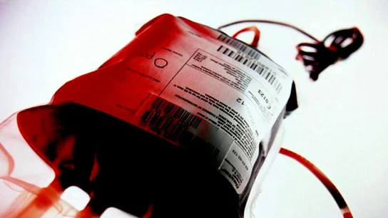 Imagen de archivo de una bolsa de sangre Imagen de archivo de una bolsa de sangre