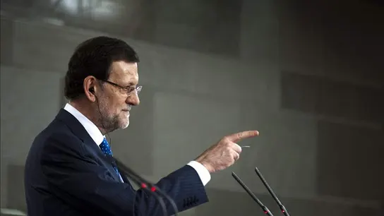 Mariano Rajoy da el turno de palabra a un periodista Mariano Rajoy da el turno de palabra a un periodista