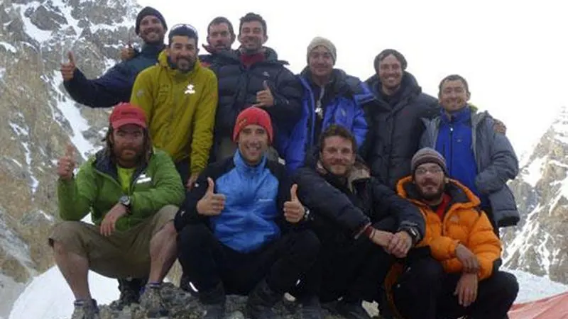 Los alpinistas de la expedición en Pakistán