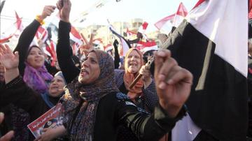 Detractoras de Mursi en El Cairo