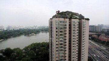 Imagen de la construcción creada en lo alto del edificio