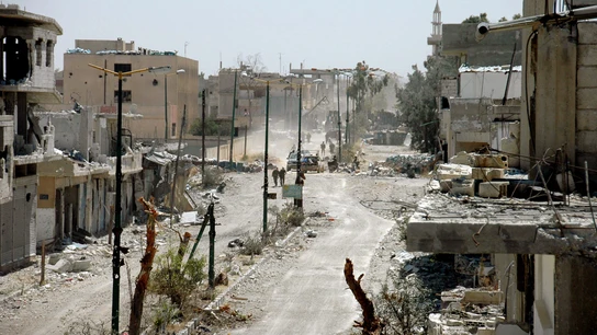 Daños en la localidad estratégica de Al Quseir, en Siria. Daños en la localidad estratégica de Al Quseir, en Siria.