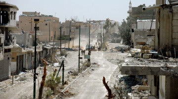Daños en la localidad estratégica de Al Quseir, en Siria.