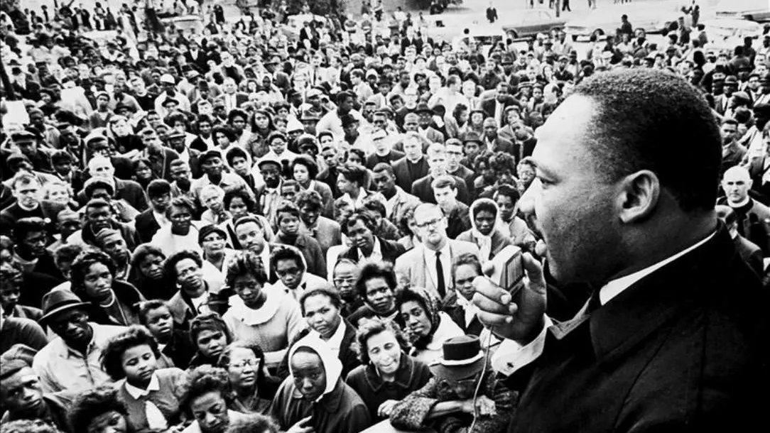 Martin Luther King durante un discurso