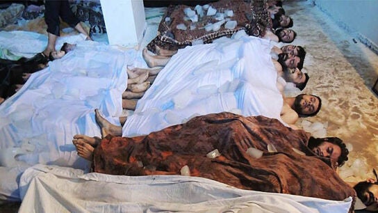 Cuerpos sin vida tras el supuesto ataque qu&iacute;mico en Damasco