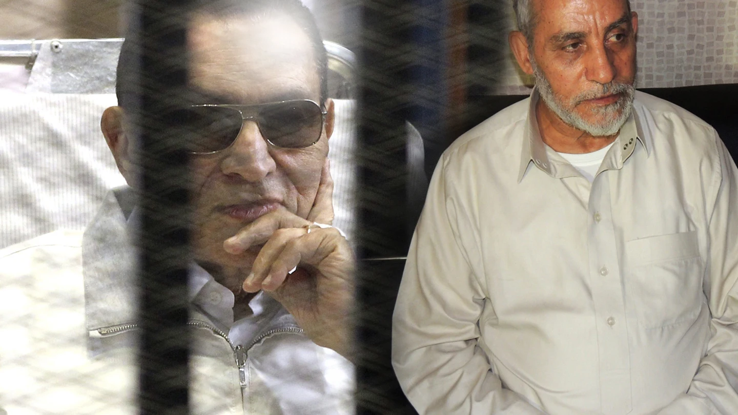 Mohamed Badie y Mubarak se sientan en el banquillo Mohamed Badie y Mubarak se sientan en el banquillo