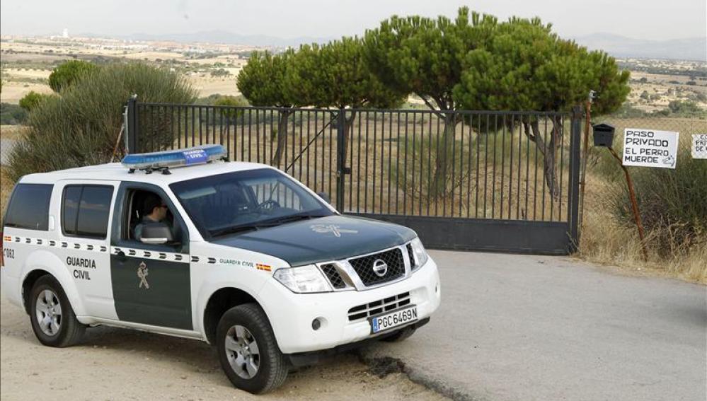 Imagen de un coche de la Guardia Civil en Madrid. 