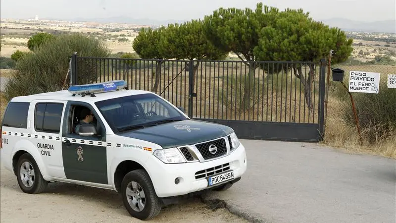 Imagen de un coche de la Guardia Civil en Madrid. 