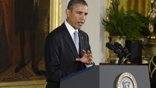 Barack Obama tras una reuni&oacute;n con alcaldes de Estados Unidos