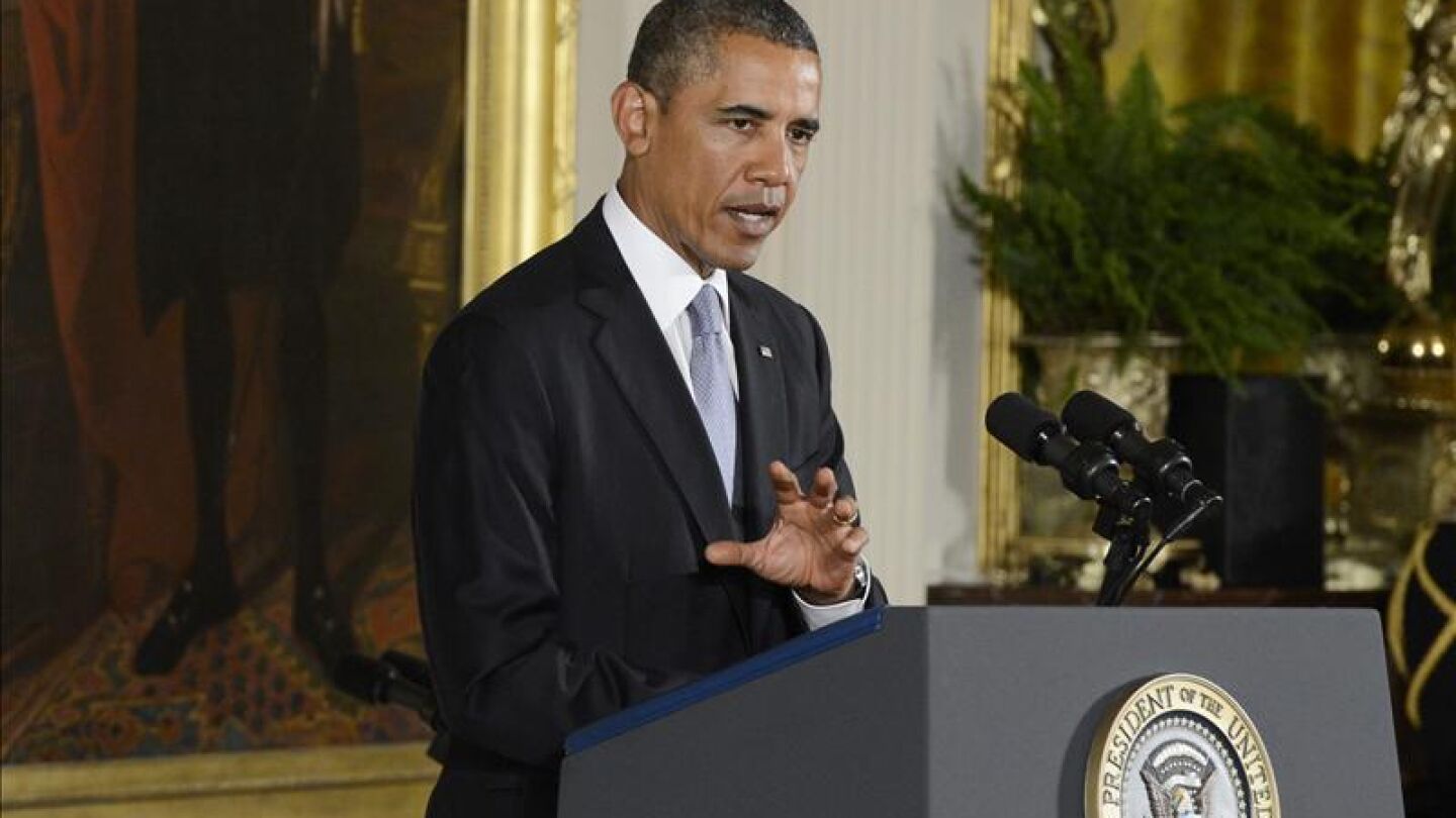 Barack Obama tras una reuni&oacute;n con alcaldes de Estados Unidos