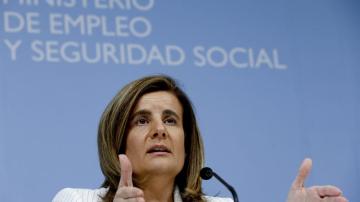 Fátima Báñez ante los medios habla sobre la reforma de las pensiones