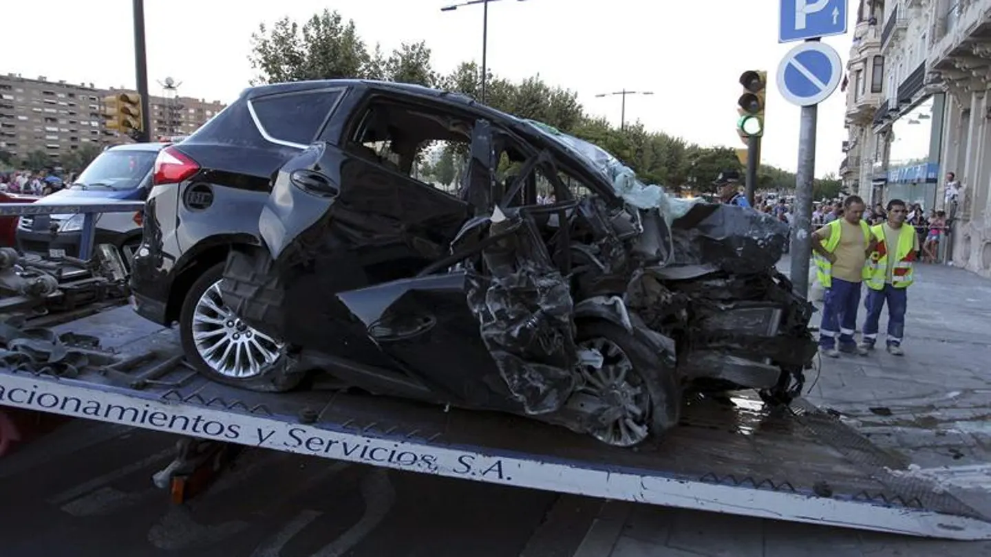Accidente ocurrido en una calle de Lleida Accidente ocurrido en una calle de Lleida