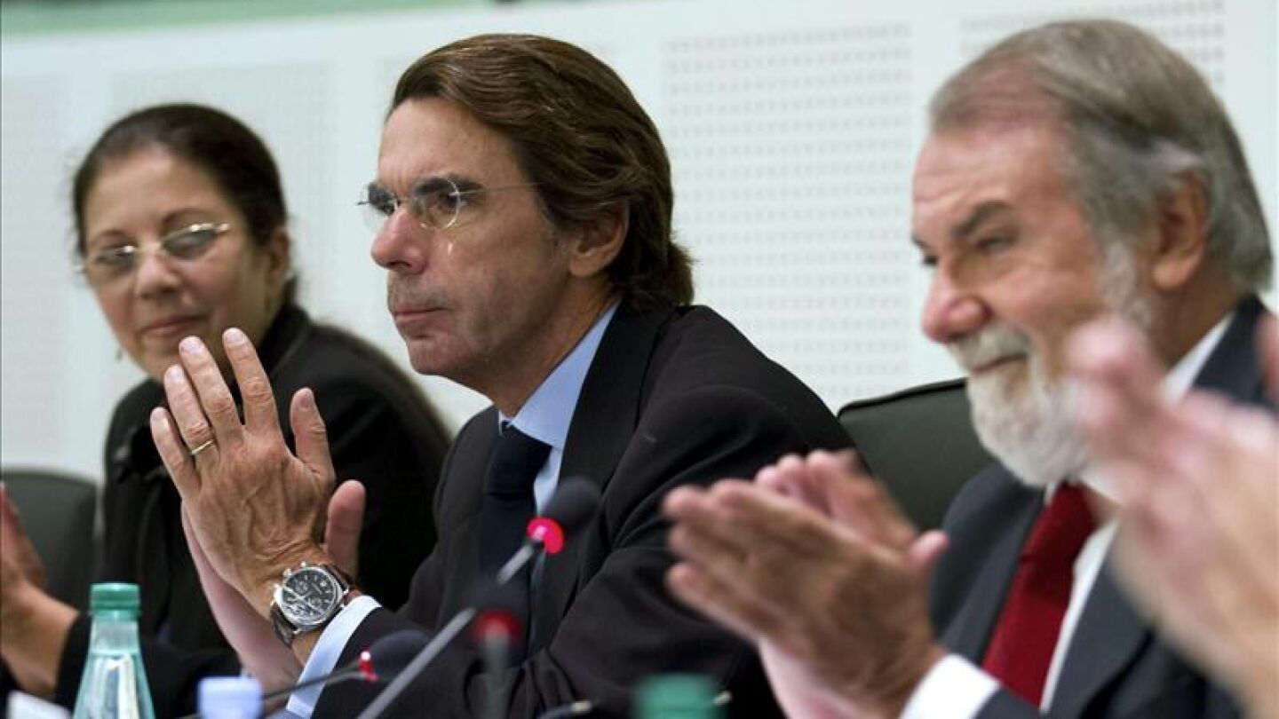 Expresidente del Gobierno y presidente de FAES, Jos&eacute; Mar&iacute;a Aznar en el acto de homenaje