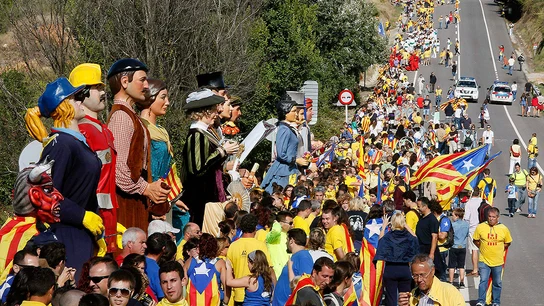 Cadena humana "hacia la independencia" Cadena humana "hacia la independencia"