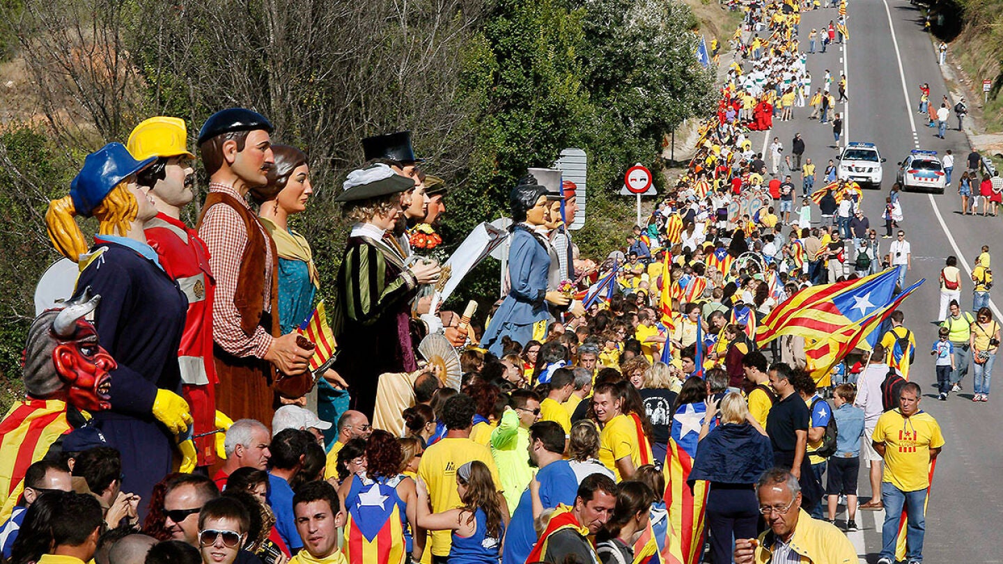 Cadena humana "hacia la independencia"