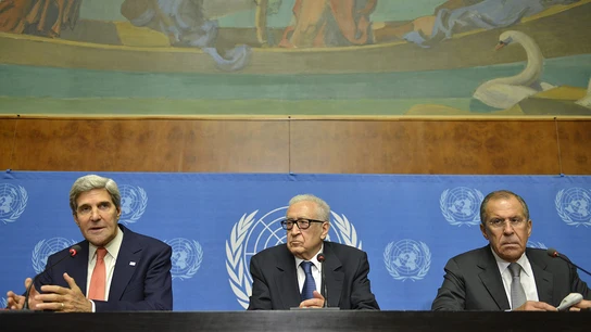 John Kerry, el mediador internacional para Siria, y el ministro ruso de Exteriores. John Kerry, el mediador internacional para Siria, y el ministro ruso de Exteriores.