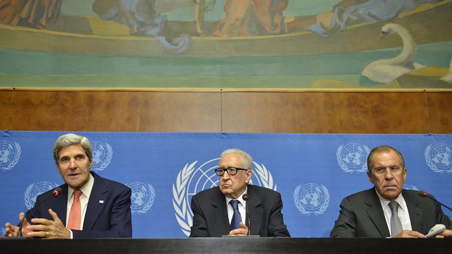 John Kerry, el mediador internacional para Siria, y el ministro ruso de Exteriores. John Kerry, el mediador internacional para Siria, y el ministro ruso de Exteriores.