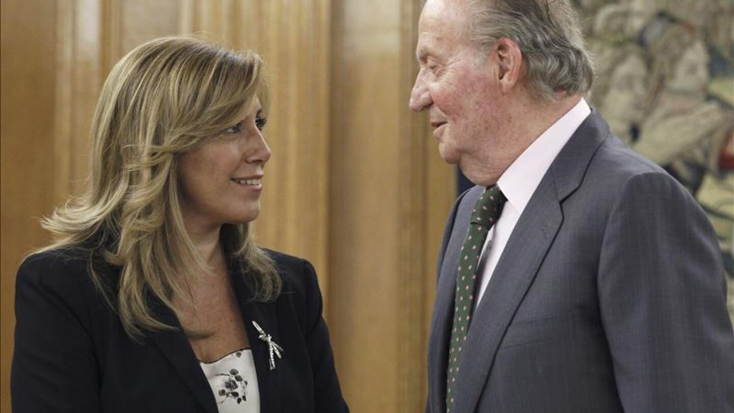 Susana D&iacute;az con el rey Juan Carlos (Archivo)