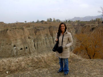 La investigadora María Martinón-Torres, en el yacimiento chino de Donggutuo