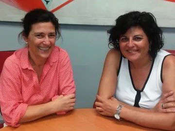 Victoria Ley (izquierda) y Mar Plata (derecha), en la sede de la Agencia Española de Protección de la Salud en el Deporte Victoria Ley (izquierda) y Mar Plata (derecha), en la sede de la Agencia Española de Protección de la Salud en el Deporte