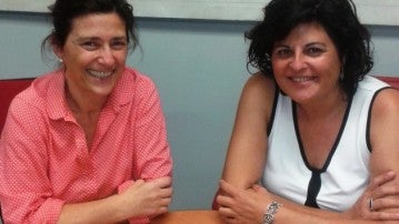 Victoria Ley (izquierda) y Mar Plata (derecha), en la sede de la Agencia Española de Protección de la Salud en el Deporte