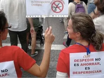 Protestas contra los recortes en ciencia Protestas contra los recortes en ciencia