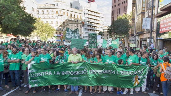 Manifestaci&oacute;n de la 'marea verde' en Mallorca