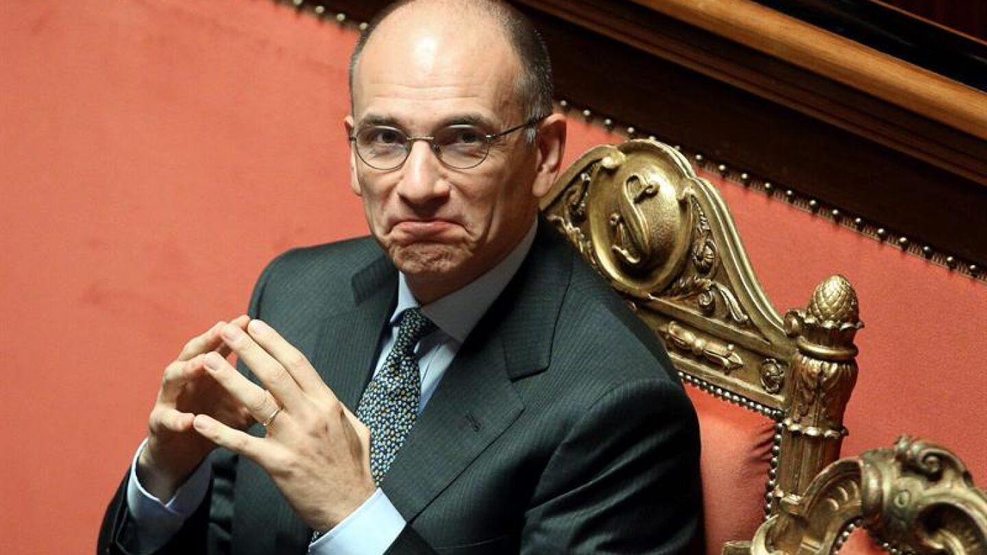 Enrico Letta en el senado italiano