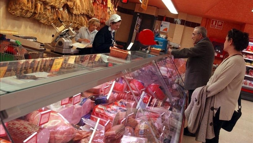 Compras en una carnicería