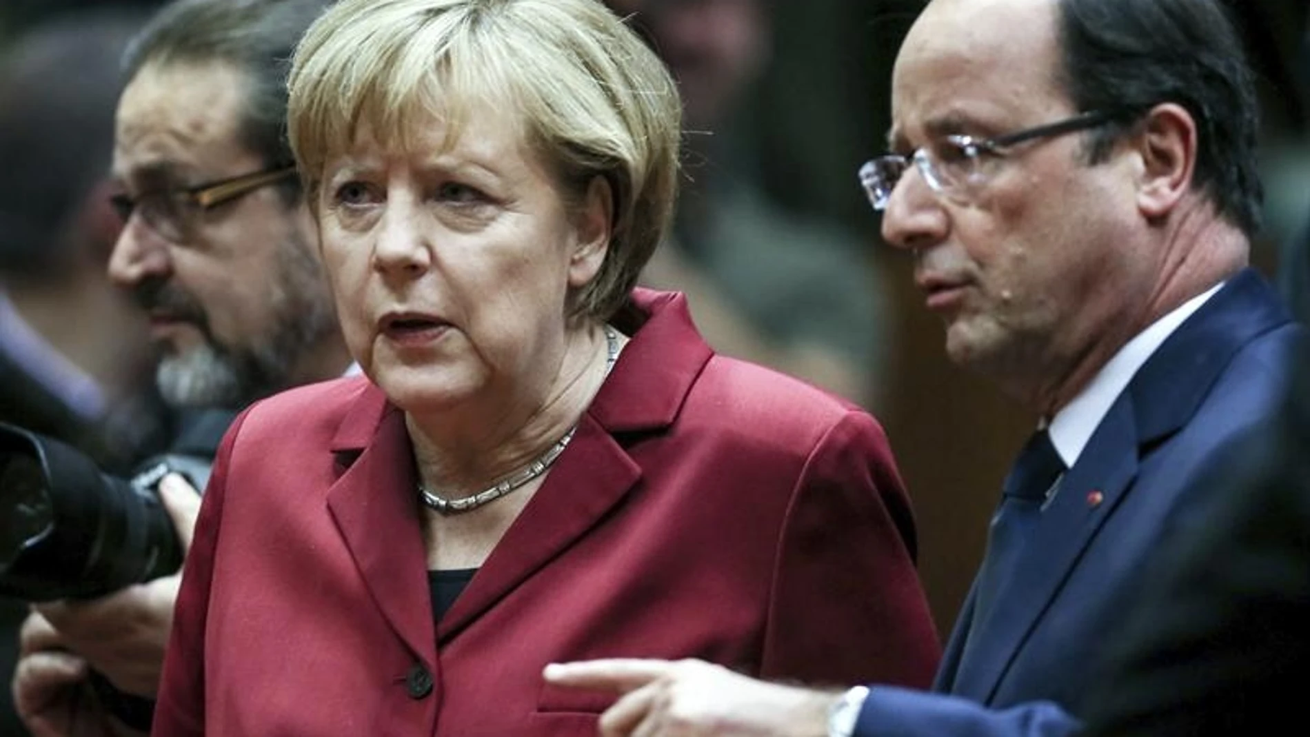Merkel y Hollande, en la cumbre del Consejo Europeo