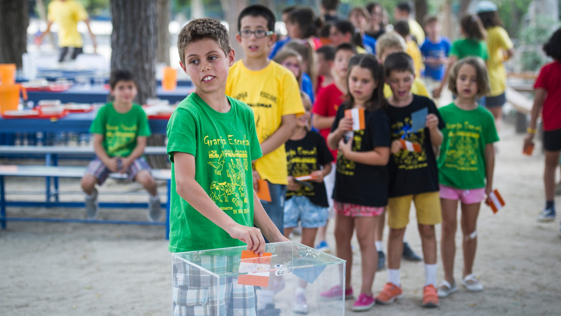 Voto de uno de los niños