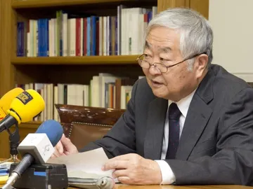 Yotaro Hatamura durante la rueda de prensa ofrecida en la sede de la Fundación Ramón Areces Yotaro Hatamura durante la rueda de prensa ofrecida en la sede de la Fundación Ramón Areces