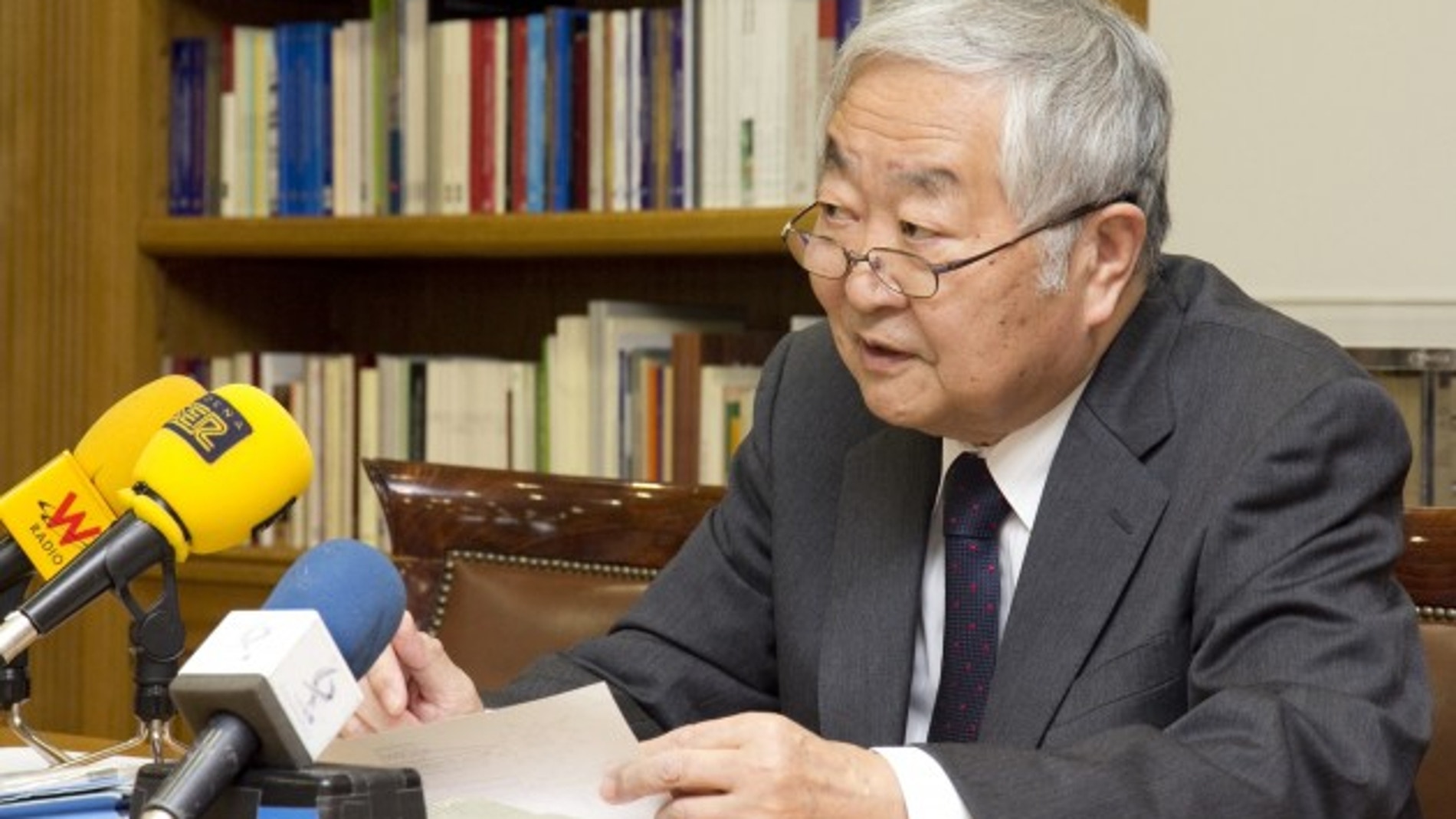 Yotaro Hatamura durante la rueda de prensa ofrecida en la sede de la Fundación Ramón Areces