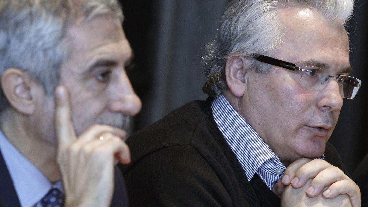 Gaspar Llamazares y Baltasar Garz&oacute;n