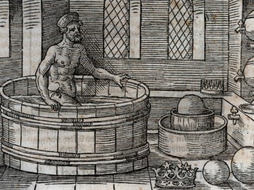 Arquímedes sufriendo el primer ataque de serendipia de la historia
