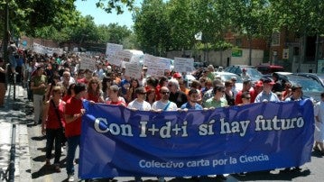 Manifestación de científicos, el pasado 14 de junio en Madrid
