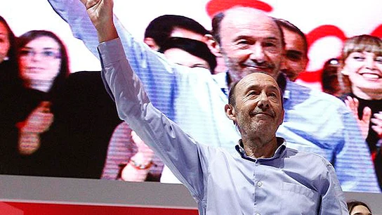 Rubalcaba durante la Conferencia política del PSOE Rubalcaba durante la Conferencia política del PSOE